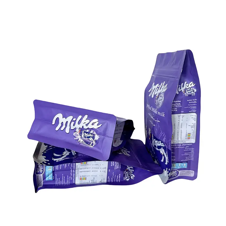 Octagonal sealing bags also known in Chinese as square-bottom bags, square-base bags, or octagonal-s