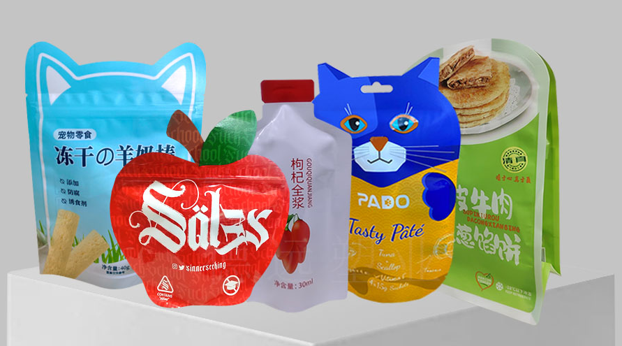 ​Custom shaped bags are packaging bags that are made into irregular outlines through special die‑cut