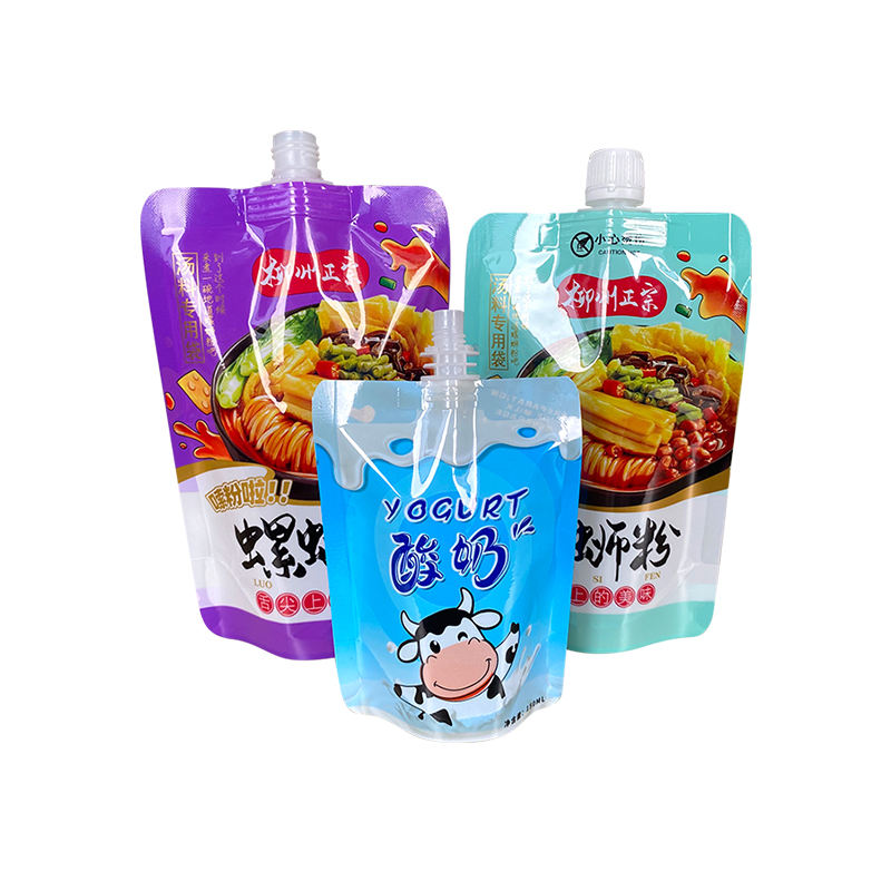 Spout bags are packaging bags fitted with plastic 